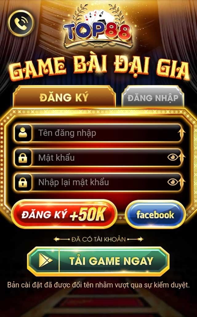  tải game Top88 về điện thoại Android